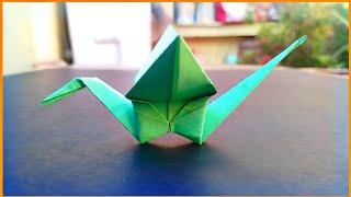 Easy Origami Flapping Bird  | How to make an origami flapping bird 