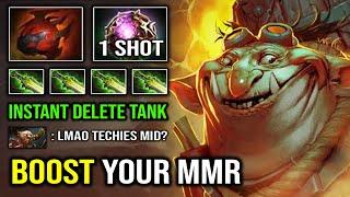 Boost Your MMR with Mid Techies Before They Nerf Him 1 Shot Any Tanker OP Burst Magic Dota 2