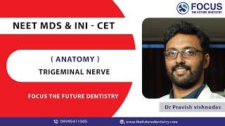 Trigeminal Nerve | NEET MDS | INI -CET |  Anatomy | Focus The Future Dentistry