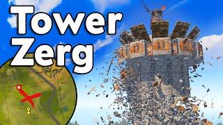 Zerging a Clans Roof Camping Tower - Rust