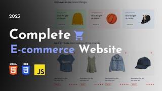 Ecommerce Website With HTML CSS JavaScript | How To Build Complete Responsive Ecommerce Website