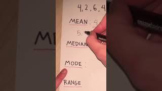 Mean median mode range