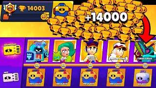 NONSTOP to 14000 TROPHIES Without Collecting BRAWL PASS! Brawl Stars