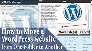 How to Move a WordPress Website from One folder to Another?