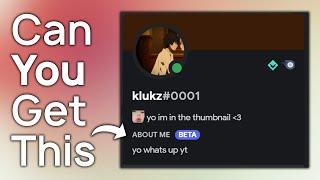 Can you Get About Me Beta in Discord?