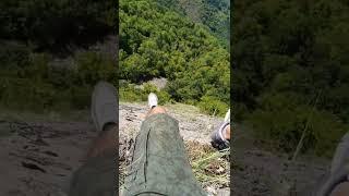 Almost hit by HUGE ROCK ON CLIFF #shorts