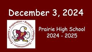 PHS Announcements - December 3, 2024