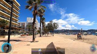 30 Minute Sunshine Beach Cycling Roses Hotel Mediterraneo Park Spain Garmin 4K