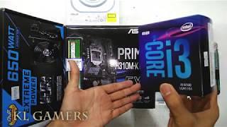 intel Core i3 9100 ASUS PRIME H310M-K R2.0 Crucial SSD AVF Extreme power Cooler Master 361 PC Build