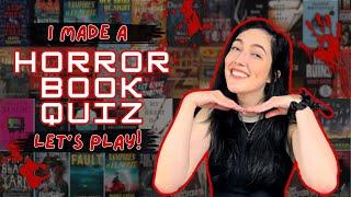 How well do you know your Horror books? Let's find out! ️‍️‍️ (BOOK QUIZ)