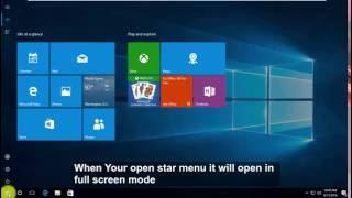 How To Enable or Disable Full Screen Start Menu in Windows 10