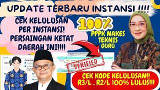 RESMI, FULL TIME 100%CEK KELULUSAN PESERTA PPPK TAHAP 1KODE R2/L , R3/L 100% PEMBERKASANISI DRH