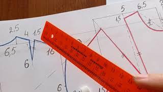 Базовая основа построения женского платья на большие размеры...