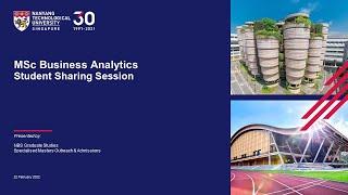 MSc Business Analytics Student Sharing Webinar