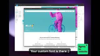 Use custom font for your website, built and published 100% in #Figma