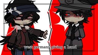 west germany giving a hand to east | gacha countryhumans