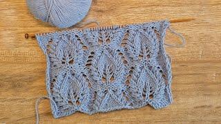 Узор «Листья Осины» спицами   «Aspen Leaves» knitting pattern