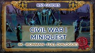 RS3: Civil War I Miniquest Guide | Cutscene/Dialogue | 4K