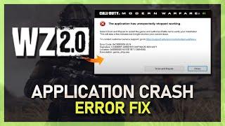 Fix Warzone 2 Error “Application Unexpectedly Stopped Working” on PC