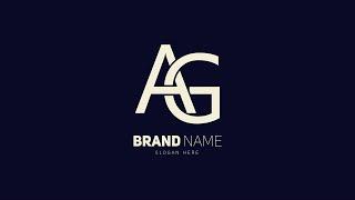 Sleek Letter AG Logo Design Tutorial in Adobe Illustrator | Logo Design Process