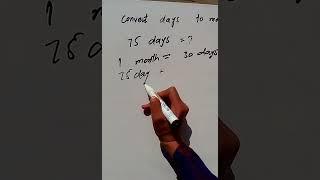 convert days to months ,Mathematics,math #shorts #shortsvideo #shortvideo