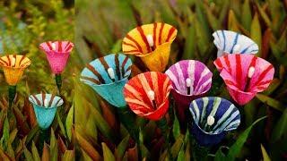 How To Make Morning Glory Flower From Crepe Paper || Realistic Paper Flowers || Art Of Learning ||