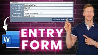 Create a Data Entry Form for MS Word in 10 Minutes using Python | PySimpleGUI & docxtpl Tutorial