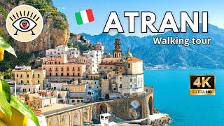  AMALFI COAST - ATRANI - 4K  With subtitles | Walking through ITALY in AUGUST 2023!