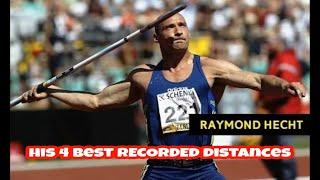 Raymond Hecht (Germany) JAVELIN his 4 best distances RECORDED.