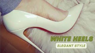 White Stilettos: Your Ultimate Style Weapon! #fashionista #luxury #heels #designershoes #shoelover