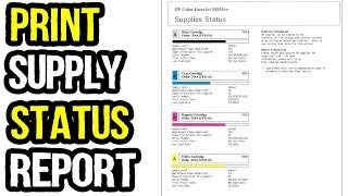 Print Supply Status Report in HP Color LaserJet Printer