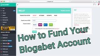 How to Fund Your Blogabet Account