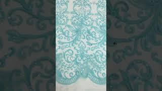 JJ083Shop Online Luxury Heavy Embroidered Lace Fabric By The Yard Wholesale  #lacecollection