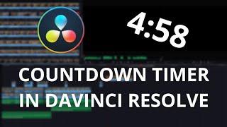 Create a COUNTDOWN TIMER In Davinci Resolve