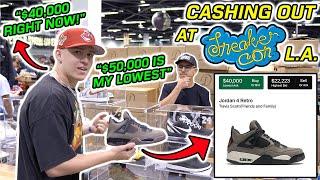 CASHING OUT & SELLING AT SNEAKERCON LA DAY 1! *This was the biggest sneaker event of all time!*