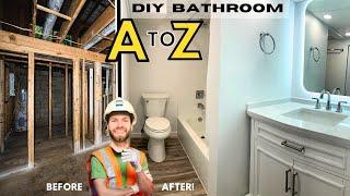 DIY Basement Bathroom Addition Timelapse ($7k in materials = $40k in Home Equity!)