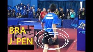 Clash of J-Pen Penholder, Brazil Boy DuDu vs. China Amateur