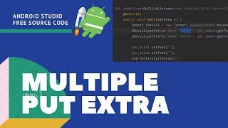 SOURCE CODE Pass multiple data from one activity to another use putExtra  - Android Studio Java