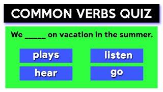 Vocabulary Quiz | Common Verbs & Verb Phrases Quiz