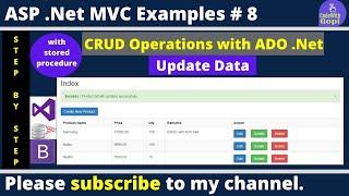 Update Data with Stored Procedure in Asp.Net MVC C# | MVC Tutorial for beginners | MVC Examples