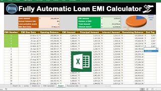How To Create Fully Automatic EMI Calculator With Statements In Ms Excel..Emi Calculator In Ms Excel