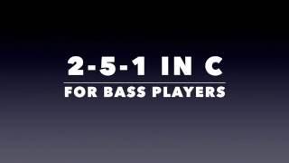 Jazz Bass Backing Track - Medium Swing 2-5-1 (C)