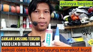 KORBAN PENGGUNAAN LEM SEPATU DARI VIDEO DI TOKO ONLINE