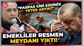 Erdoğan bu görüntüleri izleyemez! Emekliler, meydanı resmen inletti! "Emekliyi paspas gibi ezdiniz"