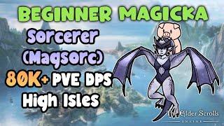 ESO Beginner Magicka Sorcerer (Magsorc) 80k+ PVE DPS High Isle DLC