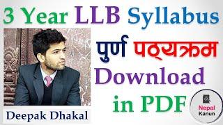 LLB Syllabus