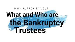 What and Who are the Bankruptcy Trustees (and should you trust them)?