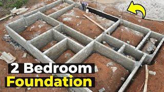 Step by Step: 2 bedroom house Foundation Construction in Asebu Pan African Village