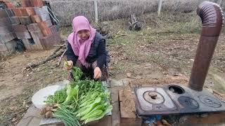 KÖYDE BAHÇENİN TAZE KIŞ BAHARAT OTLARINDAN KISIR YAPTIM | MİSAFİRLERİM ÇOK SEVDİ | KIŞ SOHBETLERİ