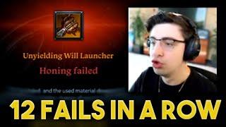 Shroud failed 12 TIME IN A ROW! when honing | Lost Ark Funny & Epic Moments